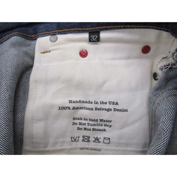 Norman Russell Jeans Mens 32 Blue Selvedge Denim Slim Fit The Cookie USA 32x35 * - Picture 11 of 16